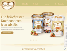 Tablet Screenshot of cremissimo.de